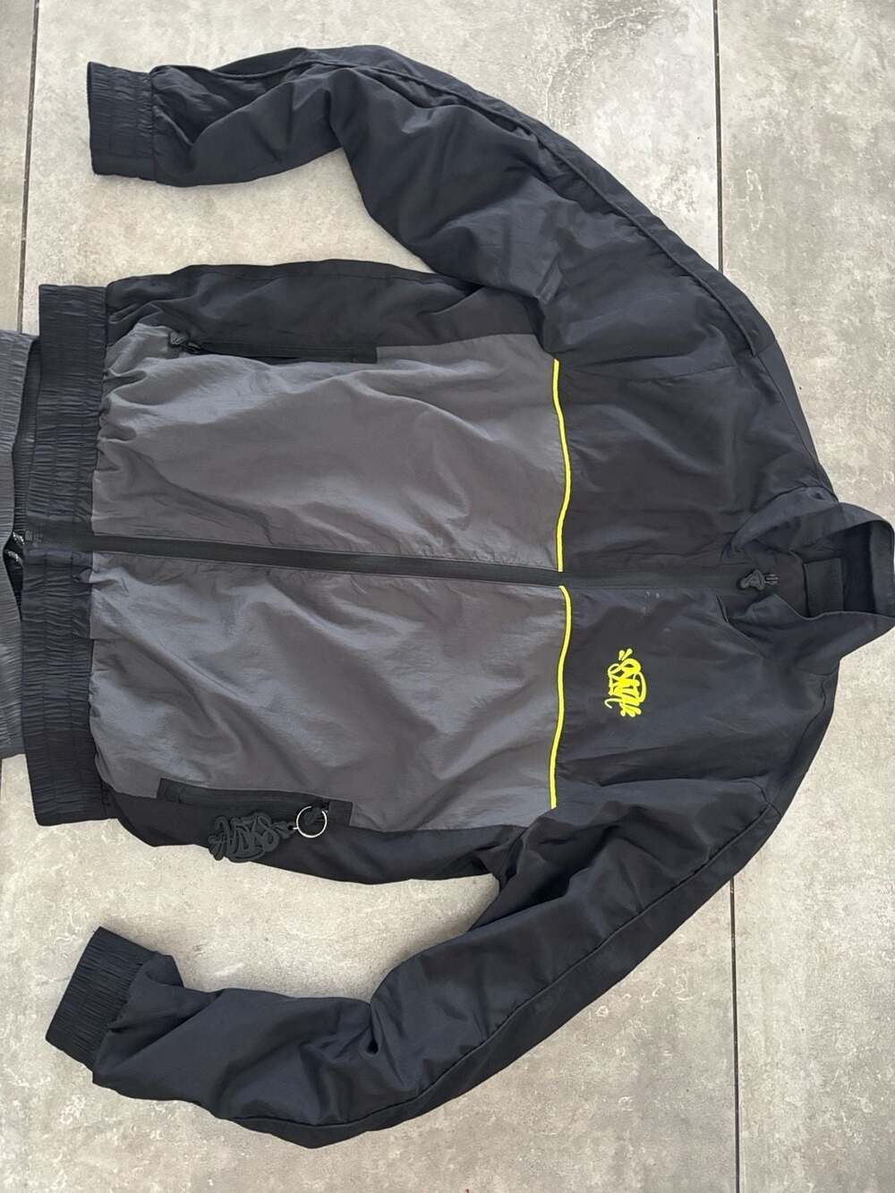 Syna World Syna Logo Shell Tracksuit Jacket Black/Grey/Yellow